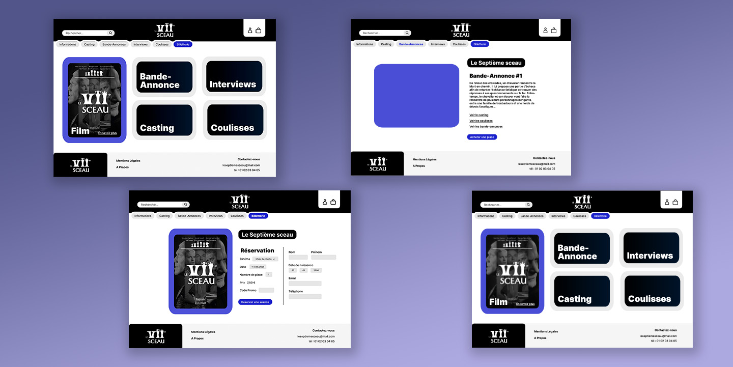 Image du projet Maquette du Site Web <i>Le Septième Sceau</i>
